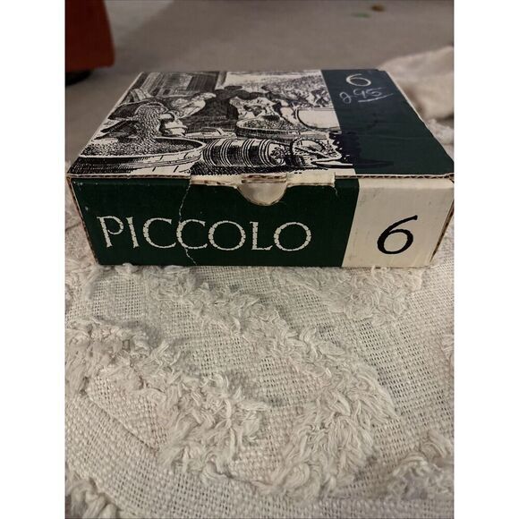 NIB Vintage Romer Austria Piccolo Etched Crystal Green Stem Cordial Glasses - Picture 4 of 4